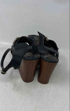 Load image into Gallery viewer, Vince Camuto Womens Black Brown Wedge Heel Open Toe Ankle Strap Sandals Size 6 M