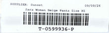 Load image into Gallery viewer, Zara Womens Beige Pleated Front Slash Pocket Regular Fit Chino Pants Size XS