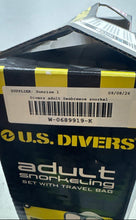 Load image into Gallery viewer, U.S. Divers Unisex Adult Blue And Gray Snorkeling Set Size M With Travel Bag