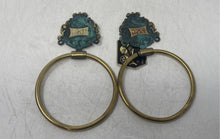 Load image into Gallery viewer, The Guild Of Israel Craftsman Brass Kosher Kitchen Towels Holders Lot Of 2 Pcs