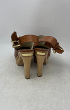 Load image into Gallery viewer, Michael Kors Womens Brown Wood High Block Platform Heels Size 8M