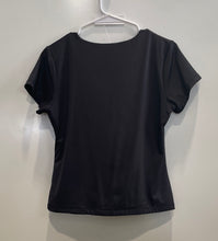 Load image into Gallery viewer, Tahari Womens Black Short Sleeve Crew Neck Pullover T-Shirt Size Medium
