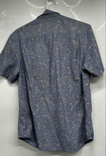 Load image into Gallery viewer, Original Penguin Mens Gray Printed Collared Short Sleeve Button-Up Shirt Size M