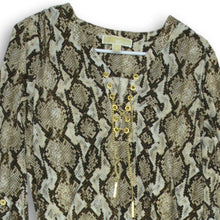 Load image into Gallery viewer, Michael Kors Womens Brown Animal Print Dress Size XS