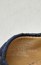 Load image into Gallery viewer, Authentic Tory Burch Womens Bedford Blue Snakeskin Print Ballet Flats Size 6 M
