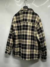 Load image into Gallery viewer, H&M Womens Beige Black Plaid Long Sleeve Relaxed Fit Jacket Size XL