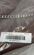 Load image into Gallery viewer, BCBG Womens Brown Leather Bag Charm Double Handle Tote Handbag