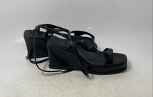 Load image into Gallery viewer, Vince Camuto Womens Fetemee Black Leather Platform Strappy Sandals Size 8.5