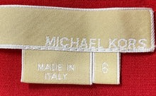 Load image into Gallery viewer, Michael Kors Womens Red Regular Fit Back Zip Long Sleeve Shift Dress Size 6