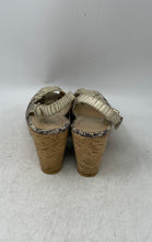 Load image into Gallery viewer, Stuart Weitzman Womens Jean Beige Black Snakeskin Wedge Slingback Sandals Sz 10M