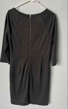 Load image into Gallery viewer, The Limited Womens Gray 3/4 Sleeve Boat Neck Back Zip Sheath Dress Size 8