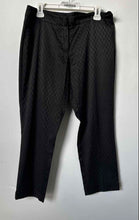 Load image into Gallery viewer, New York & Company Womens Black Geometric Flat Front Stretch Ankle Pants Size 8
