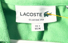 Load image into Gallery viewer, Lacoste Mens Green Cotton Short Sleeve Collared Classic Fit Polo Shirt Size M