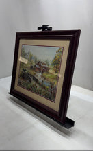 Load image into Gallery viewer, Church Mill Horse Buggy Flower Scenic Landscape Wall Art Decorative Framed Print