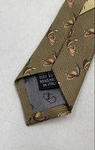 Load image into Gallery viewer, Valentino Mens Beige Printed Adjustable Keeper Loop Designer Tie