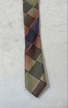 Load image into Gallery viewer, Mario Ferrari Mens Multicolor Geometric Adjustable Keeper Loop Pointed Tie