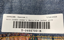 Load image into Gallery viewer, Erin London Womens Blue Denim European Tapestry Panels Button Front Jacket Sz XL