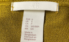 Load image into Gallery viewer, H&M Womens Mustard Knitted Long Sleeve High-Low Hem Pullover Sweater Size Small