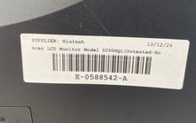 Load image into Gallery viewer, Acer S200HQL Widescreen LED Backlit LCD Computer Monitor Untested No Cables