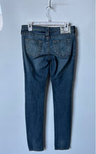 Load image into Gallery viewer, True Religion Womens Blue Denim Medium Wash Stretch Pockets Skinny Jeans Size 27