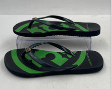 Load image into Gallery viewer, Authentic Tory Burch Womens Black Slip-On Flip-Flop Sandals Size 6/7 Worn