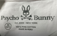 Load image into Gallery viewer, Psycho Bunny Kids White Pima Cotton Short Sleeve Graphic T-Shirt Size M 10/12
