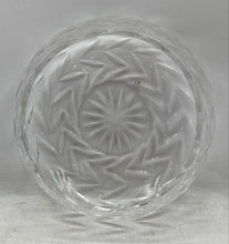 Load image into Gallery viewer, Vintage Unbranded Clear Cut Glass Zigzag Pattern Bowl Sugar Candy Jar With Lid