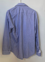 Load image into Gallery viewer, Zara Mens Blue White Geometric Print Slim Fit Long Sleeve Button-Up Shirt Sz XL