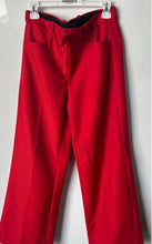 Load image into Gallery viewer, Banana Republic Womens Red Flat Front Wide-Leg Dress Pants Size 8 Petite