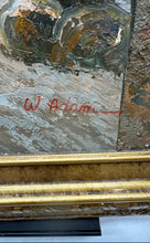 Load image into Gallery viewer, Mediterranean Courtyard Water Fountain By W. Adam Signed Framed Oil Painting