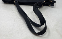 Load image into Gallery viewer, Rosetti Womens Black Gold Leather Double Handle Shoulder Handbag With Tag