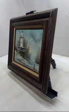 Load image into Gallery viewer, Coastal Lighthouse Multicolor Signed By Artist Everett Woodson Oil Art Painting