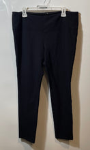 Load image into Gallery viewer, Liz Claiborne Womens Black Flat Front Elastic Waist Ankle Leggings Size XL