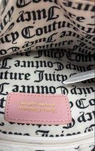 Load image into Gallery viewer, Juicy Couture Womens White Pink Floral Print Adjustable Strap Crossbody Purse