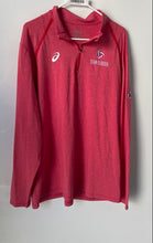 Load image into Gallery viewer, Asics Mens Red Team Florida Long Sleeve 1/4 Zip Volleyball Sport T-Shirt Sz 3XL