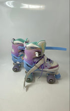 Load image into Gallery viewer, Nemone Girls White Purple Adjustable Strap Lace-Up Roller Skates Size 32-35