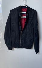 Load image into Gallery viewer, Zara Mens Black Long Sleeve Pockets Full-Zip Bomber Jacket Size Small