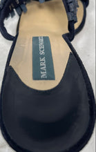 Load image into Gallery viewer, Mark Schwartz Womens Black Open Toe Slip-On Stiletto Mule Heels Size 7.5B