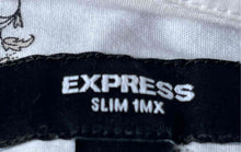 Load image into Gallery viewer, Express Mens White Long Sleeve Collared Slim-Fit Button-Up Shirt Size Medium
