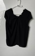 Load image into Gallery viewer, Zara Womens Black Sleeveless Split Neck Blouse Top Size Small