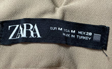Load image into Gallery viewer, Zara Womens Brown High Waisted Welt Pocket Straight Leg Ankle Pants Size Medium