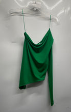 Load image into Gallery viewer, Zara Womens Green Long Sleeve Asymmetrical Bodysuit Blouse Top Size Medium