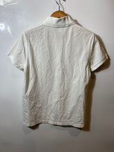 Load image into Gallery viewer, Authentic Saint Laurent Paris Mens White Cotton Polo Shirt Size S Stained