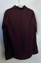 Load image into Gallery viewer, Michael Kors Mens Burgundy Long Sleeve Slim Fit Button-Up Shirt Size Large