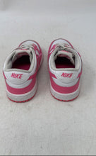 Load image into Gallery viewer, Nike Kids Dunk Low White Pink Round Toe Lace-Up Sneaker Shoes Size 8C
