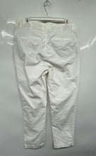 Load image into Gallery viewer, Loft Womens White Flat Front Slash Pocket Straight Leg Ankle Pants Size M