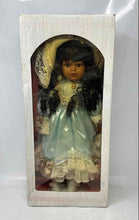 Load image into Gallery viewer, Chatelaine Collectible Fine Porcelain Doll Black Curly Hair And Brown Eyes
