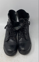 Load image into Gallery viewer, Steve Madden Womens Azure Black White Leather Cap Toe Combat Boots Size 8.5M