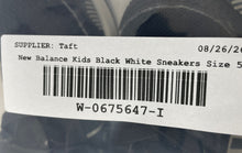 Load image into Gallery viewer, New Balance Kids DynaSoft 545 Black White Hook & Loop Sneaker Shoes Size 5W