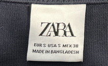 Load image into Gallery viewer, Zara Mens Navy Blue Collared Long Sleeve 1/4 Zip Pullover Sweatshirt Size Small